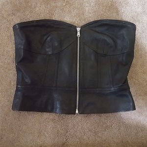 Marc by Marc Jacobs strapless leather top